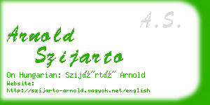 arnold szijarto business card